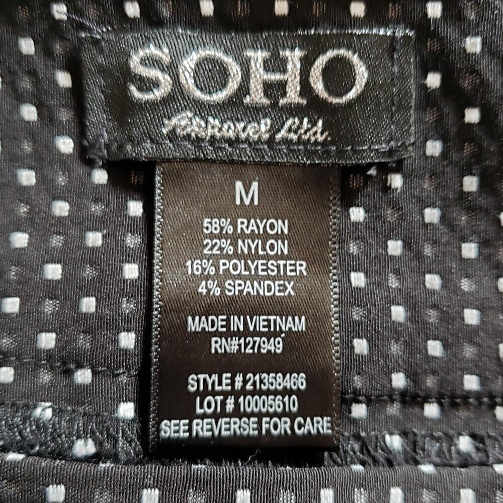 Soho - Black and White Polka Dot Skirt. Size Medium - Picture 3 of 4